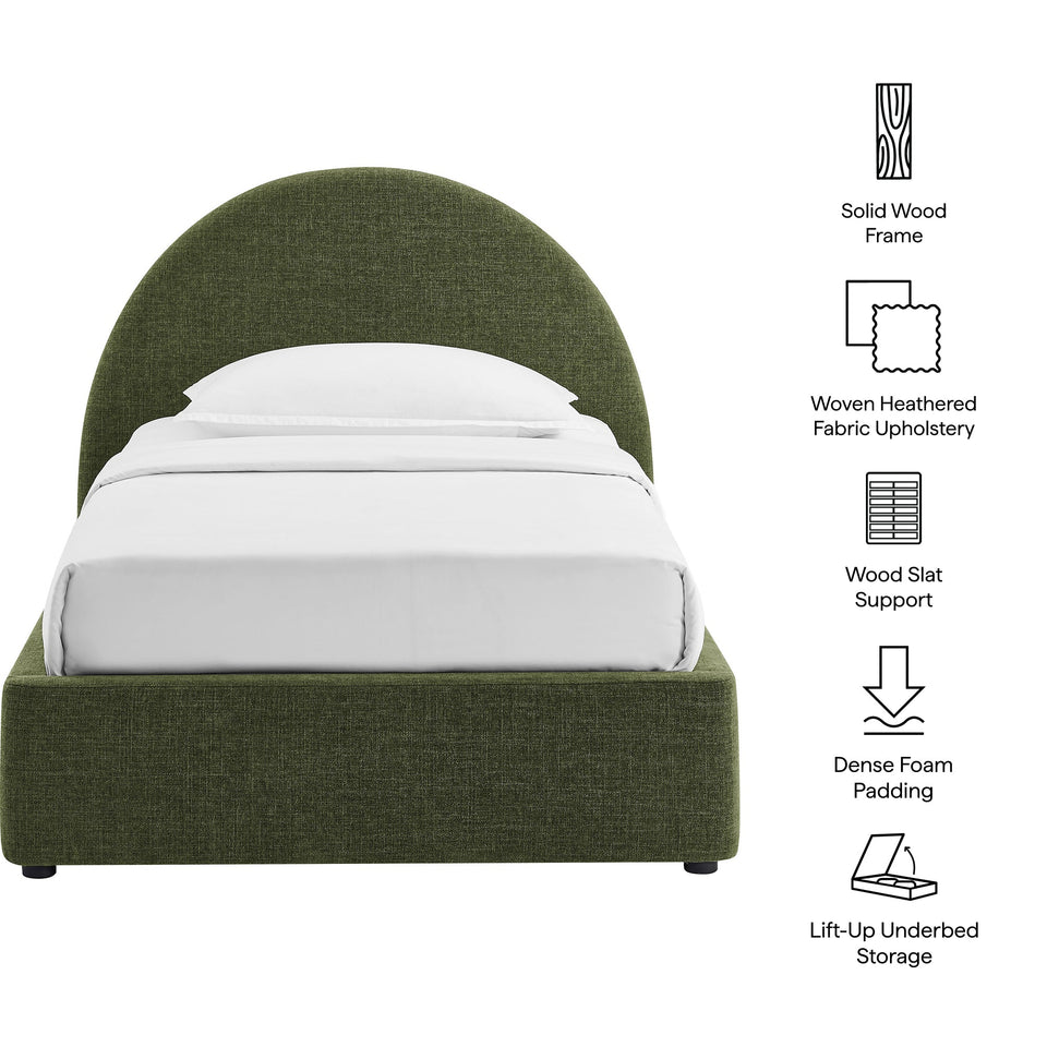Resort Upholstered Fabric Storage Platform Bed Frame by Modway