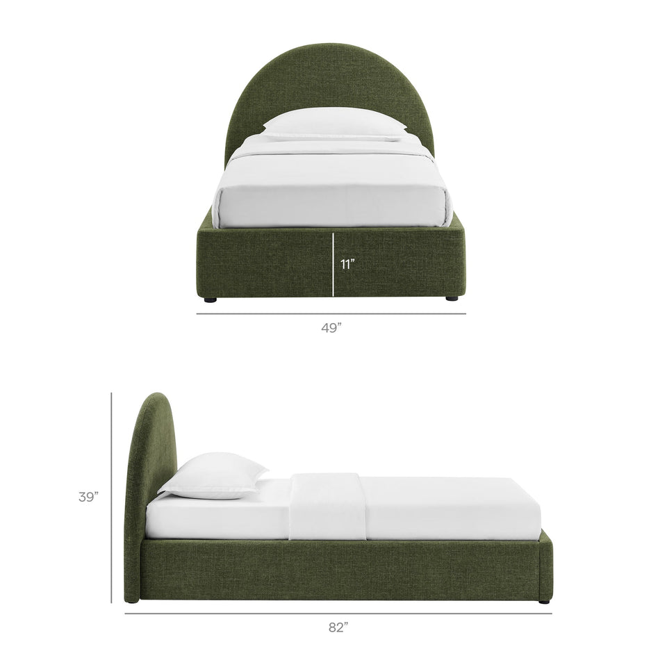 Resort Upholstered Fabric Storage Platform Bed Frame by Modway