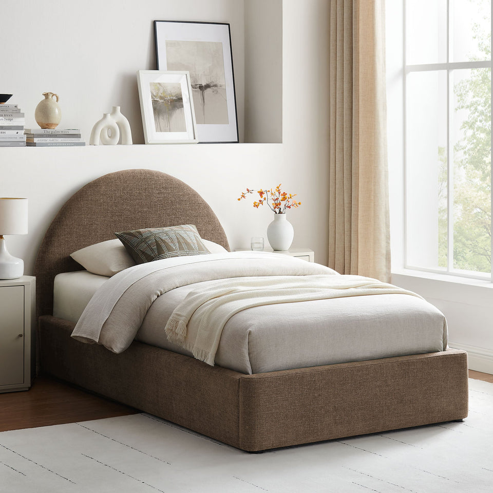 Resort Upholstered Fabric Storage Platform Bed Frame by Modway