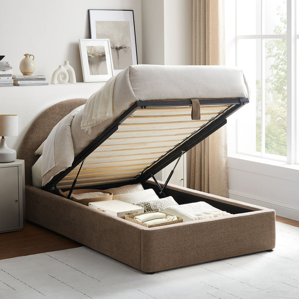 Resort Upholstered Fabric Storage Platform Bed Frame by Modway