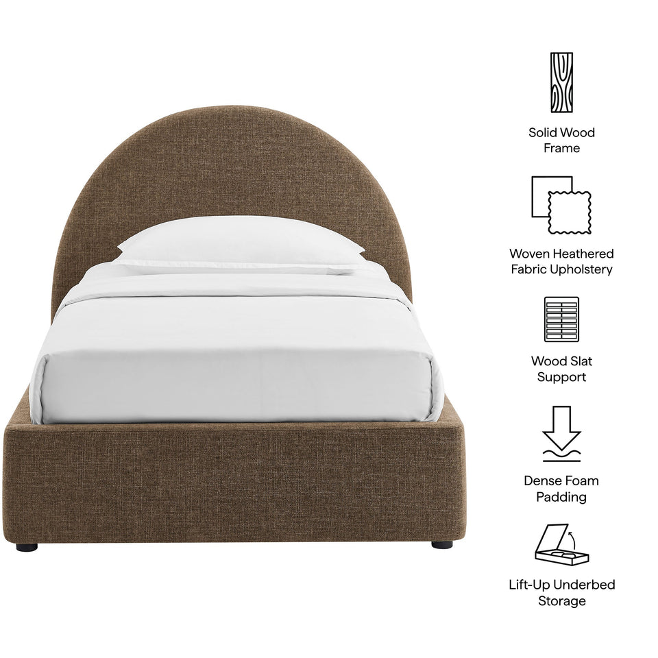 Resort Upholstered Fabric Storage Platform Bed Frame by Modway