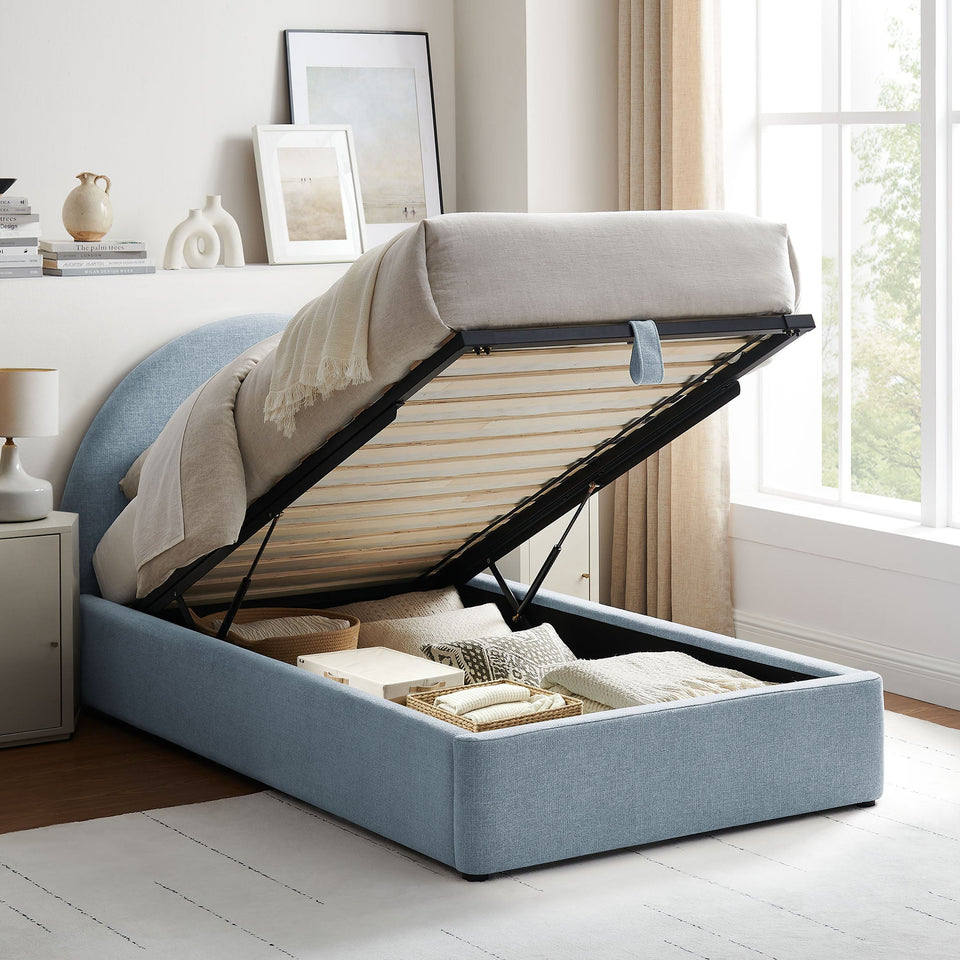 Resort Upholstered Fabric Storage Platform Bed Frame by Modway