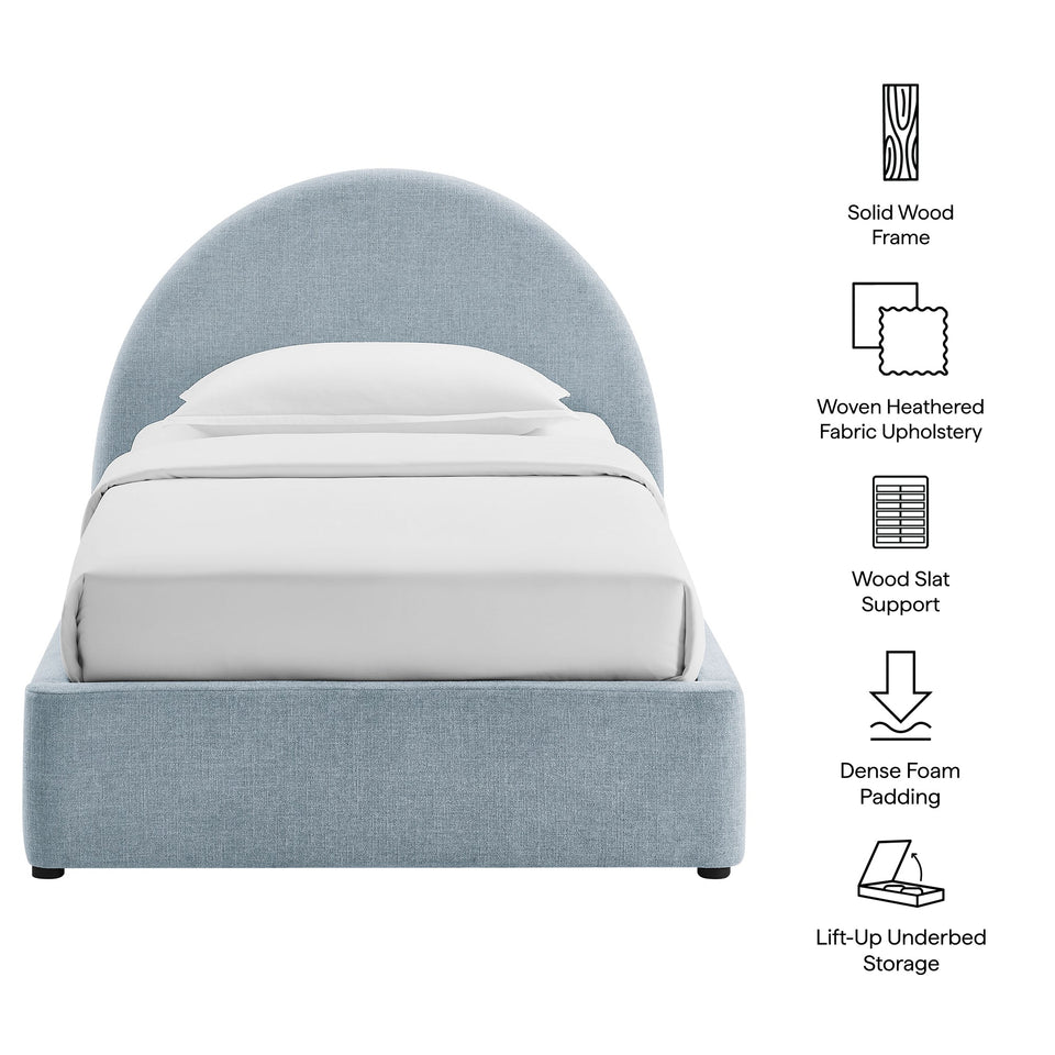 Resort Upholstered Fabric Storage Platform Bed Frame by Modway