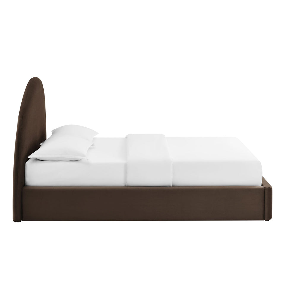 Resort Arched Performance Velvet Storage Platform Bed Frame by Modway