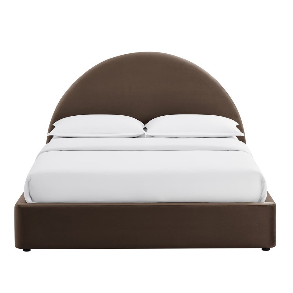 Resort Arched Performance Velvet Storage Platform Bed Frame by Modway