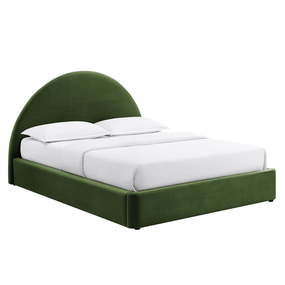 Resort Arched Performance Velvet Storage Platform Bed Frame by Modway