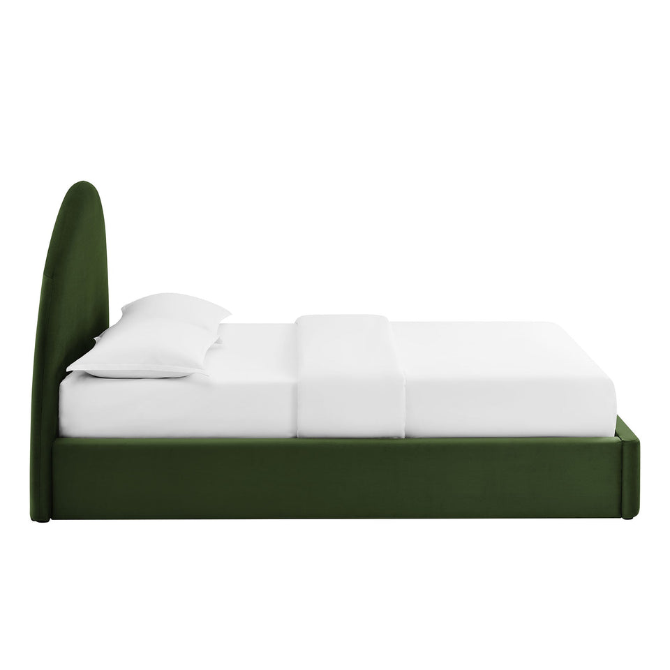 Resort Arched Performance Velvet Storage Platform Bed Frame by Modway