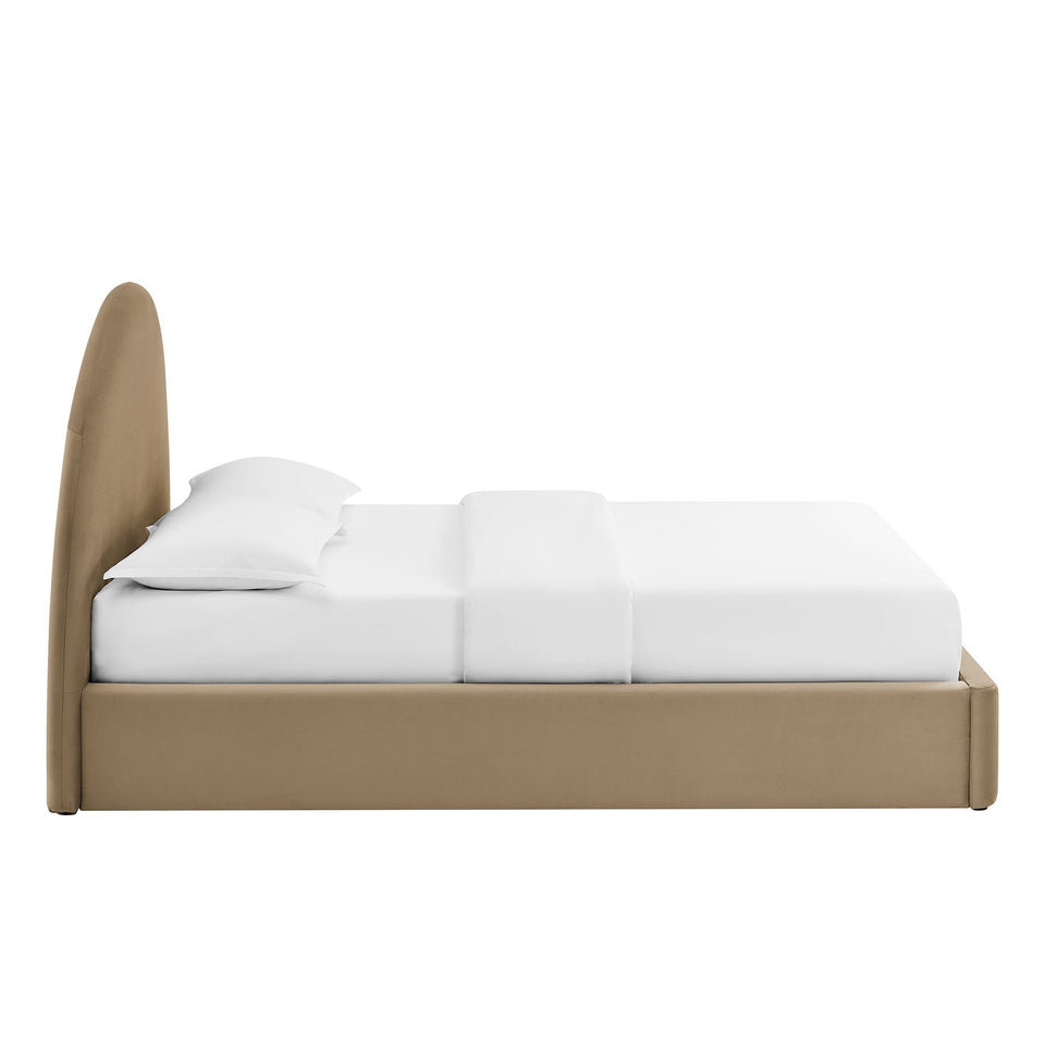 Resort Arched Performance Velvet Storage Platform Bed Frame by Modway