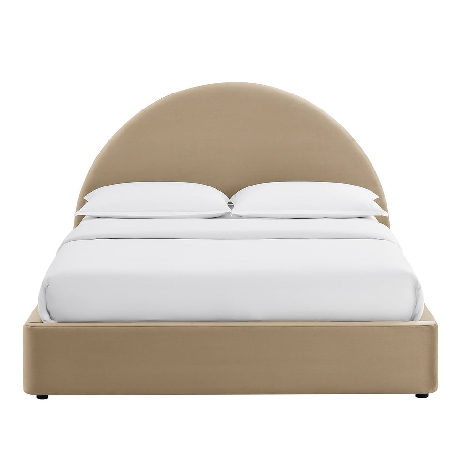 Resort Arched Performance Velvet Storage Platform Bed Frame by Modway
