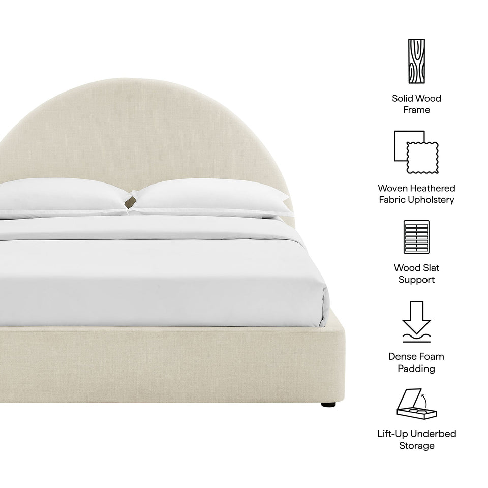 Resort Upholstered Fabric Storage Platform Bed Frame by Modway
