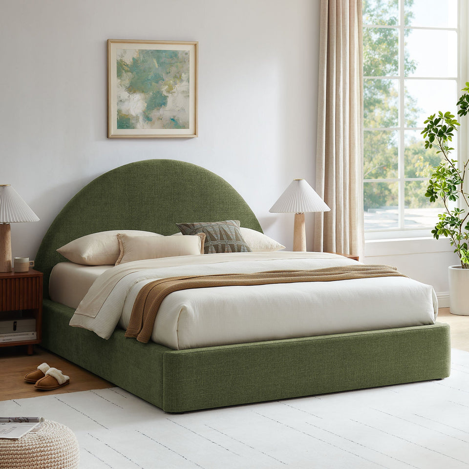 Resort Upholstered Fabric Storage Platform Bed Frame by Modway