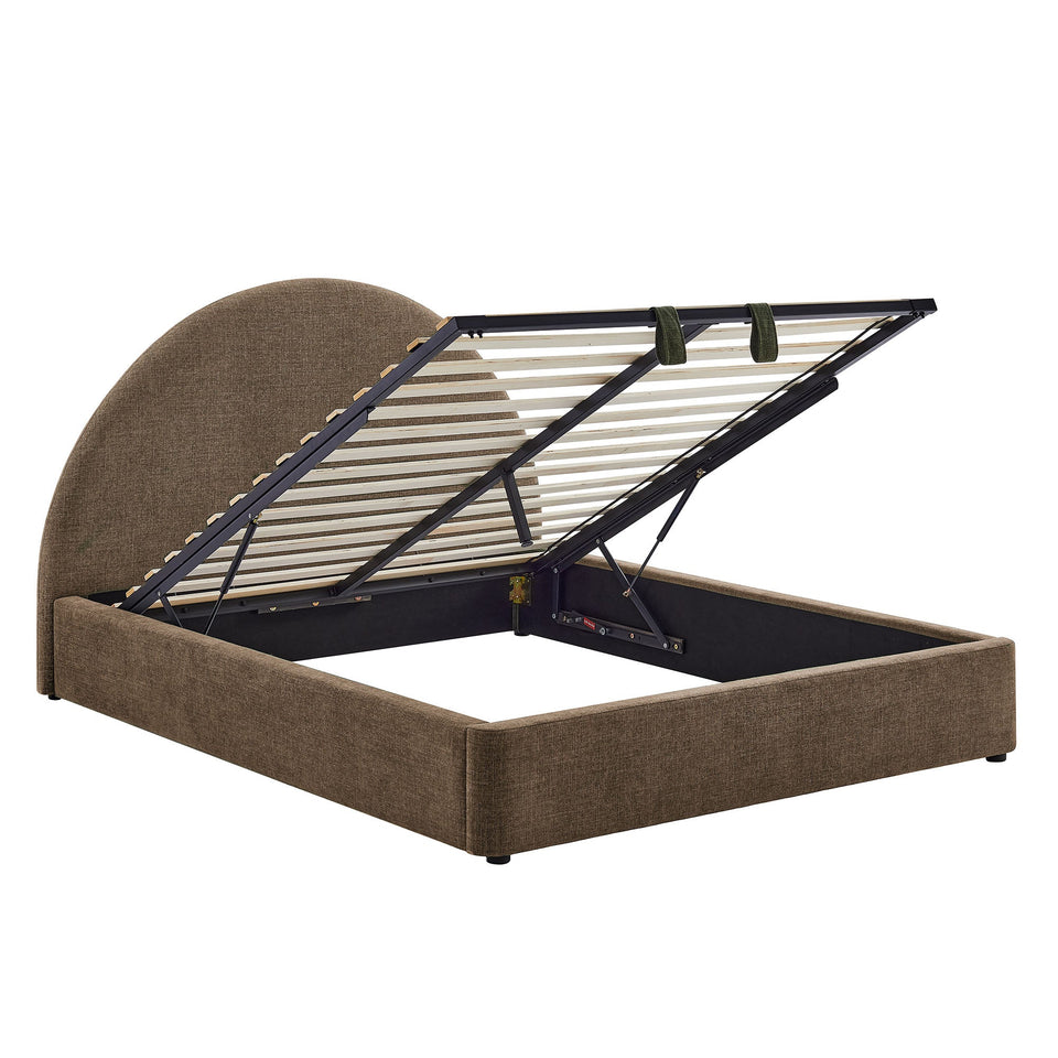 Resort Upholstered Fabric Storage Platform Bed Frame by Modway