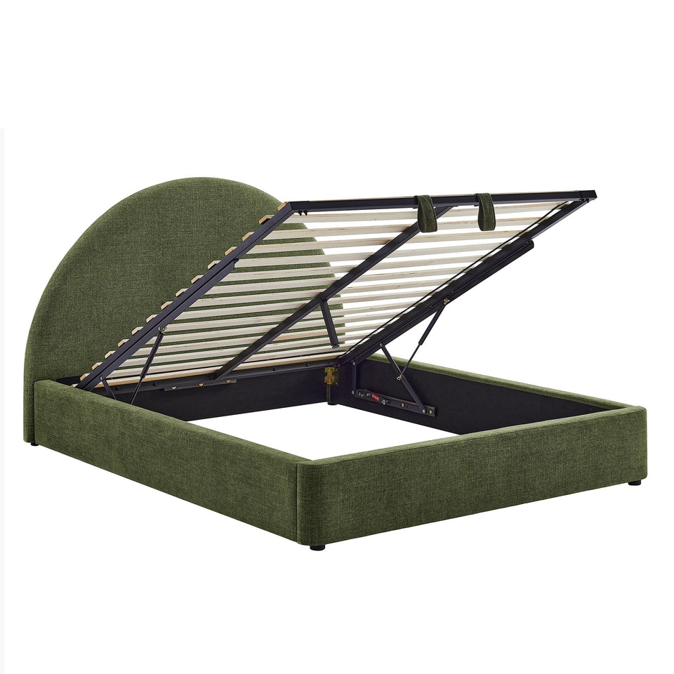 Resort Upholstered Fabric Storage Platform Bed Frame by Modway
