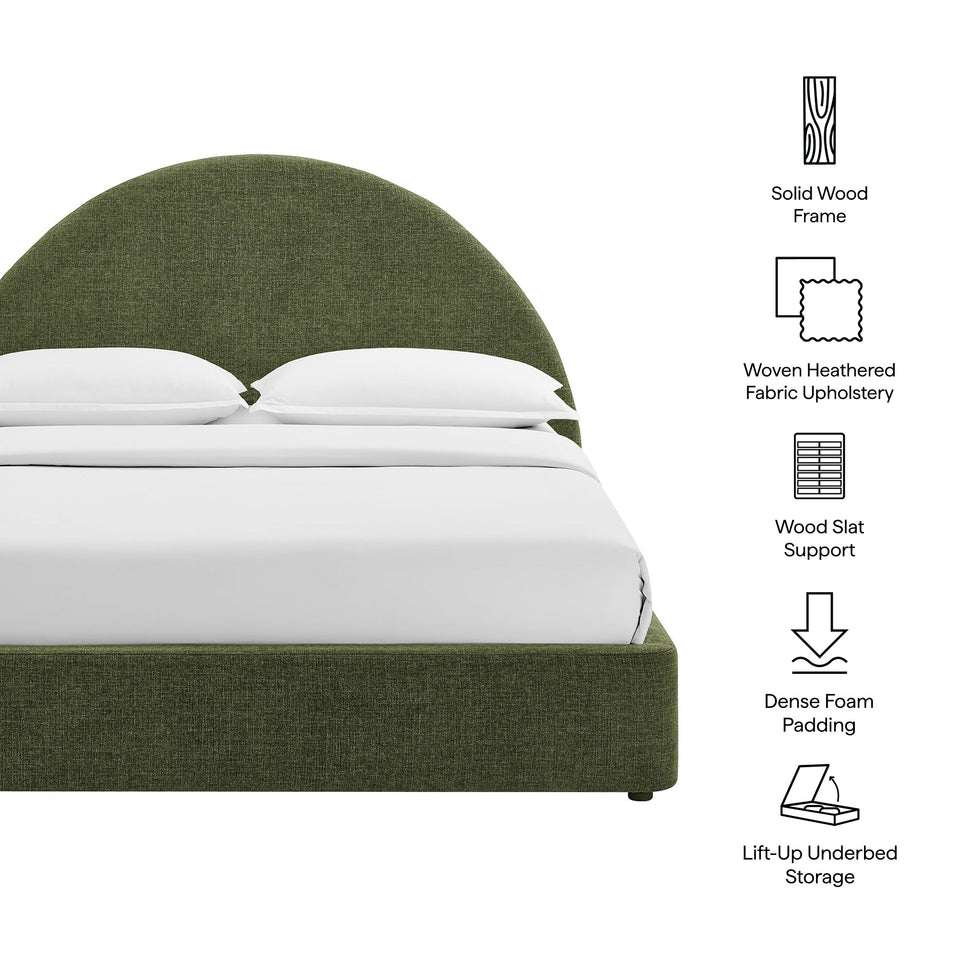 Resort Upholstered Fabric Storage Platform Bed Frame by Modway