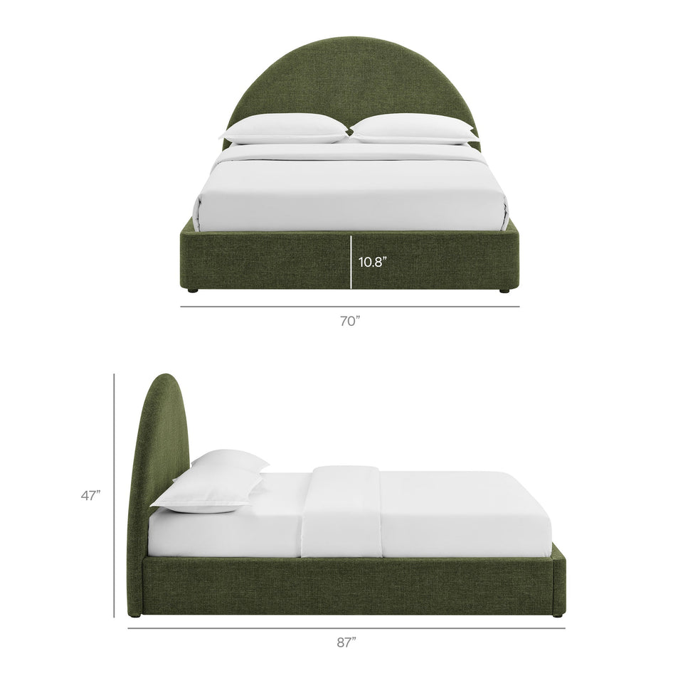 Resort Upholstered Fabric Storage Platform Bed Frame by Modway
