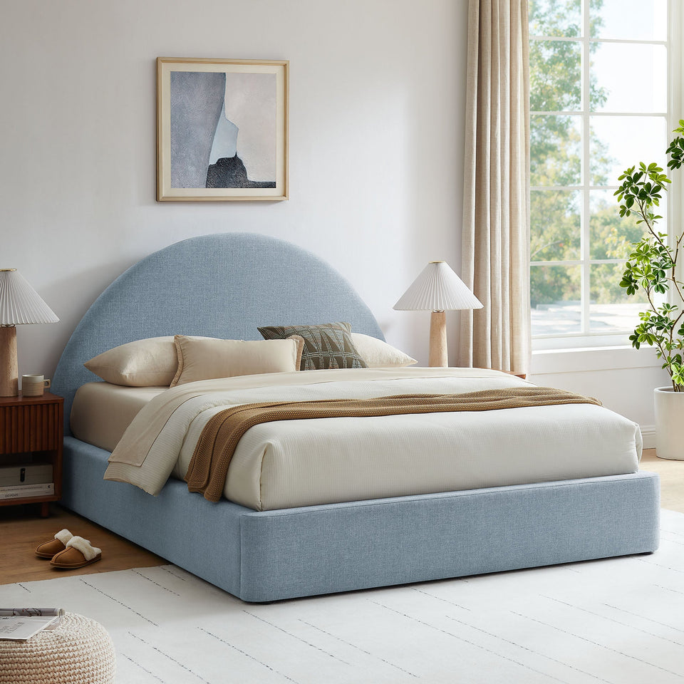 Resort Upholstered Fabric Storage Platform Bed Frame by Modway