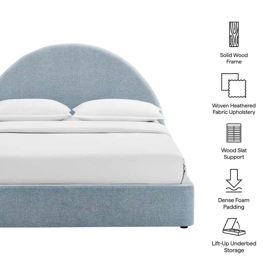 Resort Upholstered Fabric Storage Platform Bed Frame by Modway