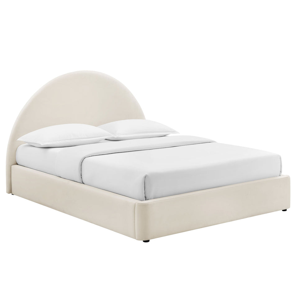 Resort Arched Performance Velvet Storage Platform Bed Frame by Modway
