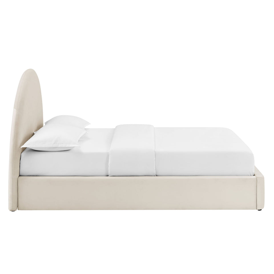 Resort Arched Performance Velvet Storage Platform Bed Frame by Modway