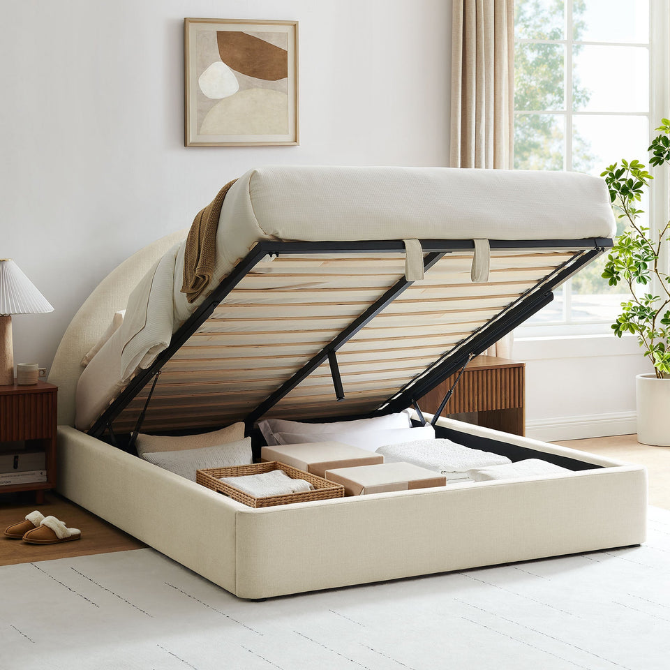 Resort Upholstered Fabric Storage Platform Bed Frame by Modway