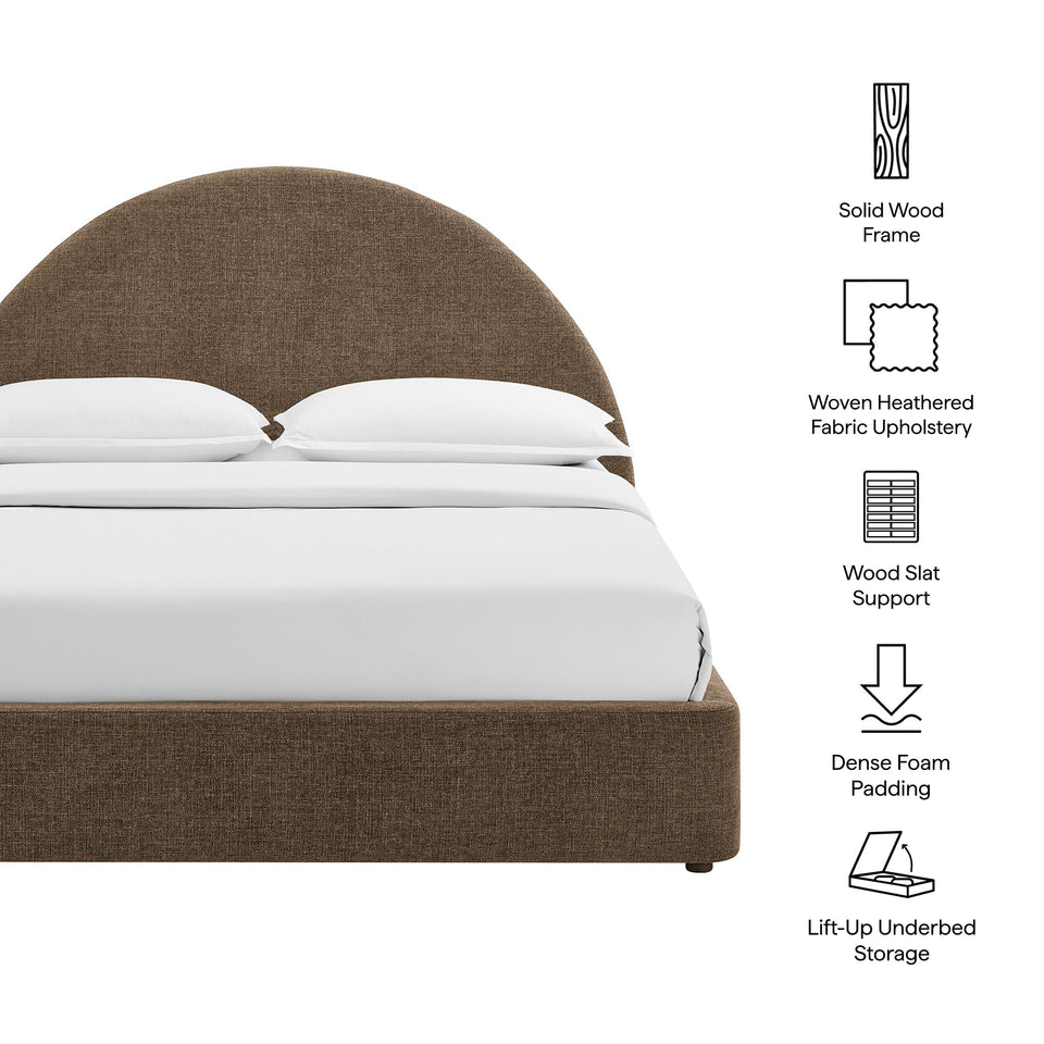 Resort Upholstered Fabric Storage Platform Bed Frame by Modway