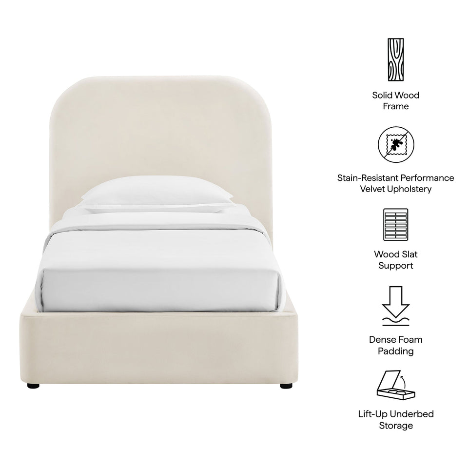 Keynote Performance Velvet Storage Platform Bed Frame by Modway