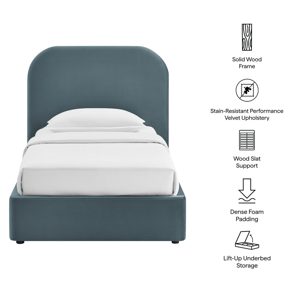 Keynote Performance Velvet Storage Platform Bed Frame by Modway