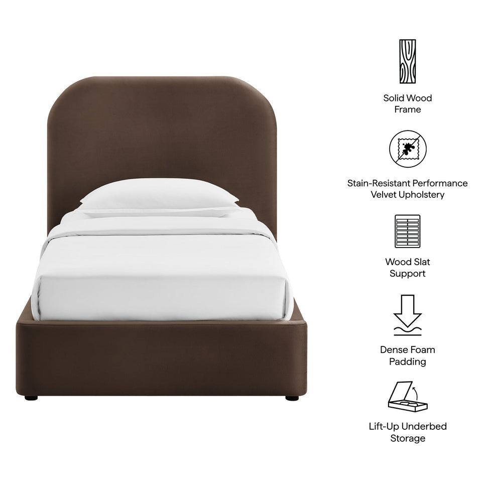 Keynote Performance Velvet Storage Platform Bed Frame by Modway