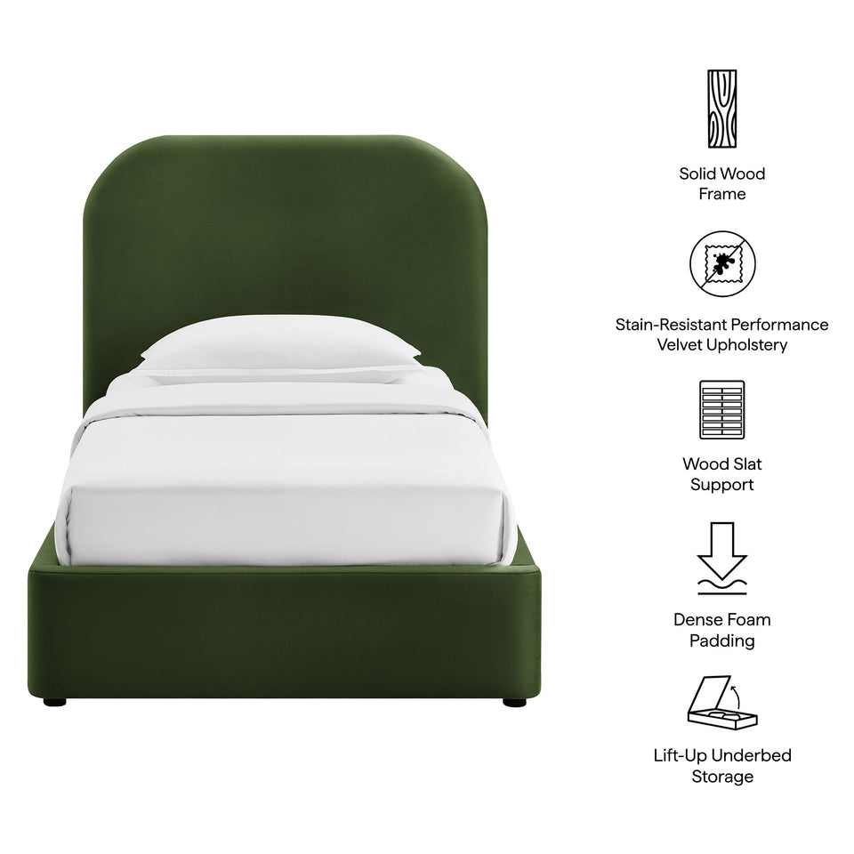 Keynote Performance Velvet Storage Platform Bed Frame by Modway