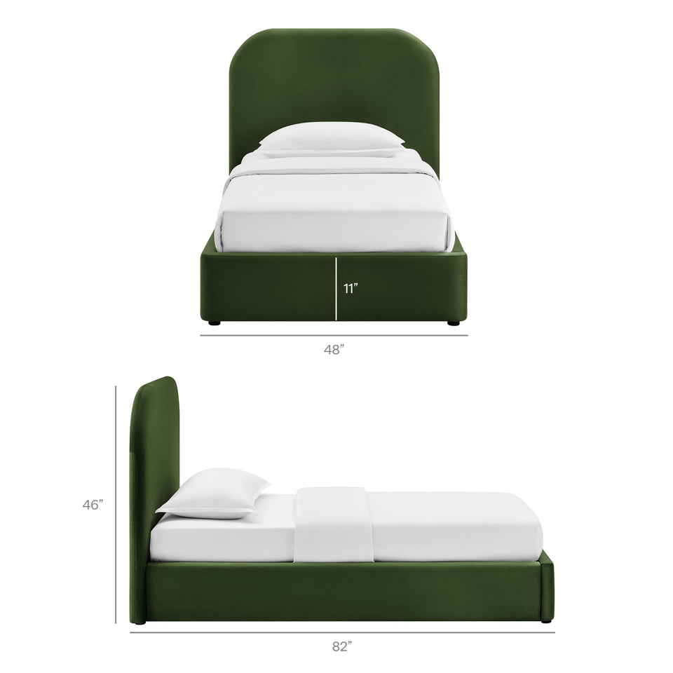Keynote Performance Velvet Storage Platform Bed Frame by Modway