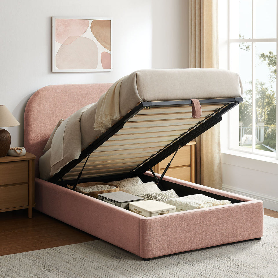 Keynote Fabric Upholstered Storage Platform Bed Frame by Modway