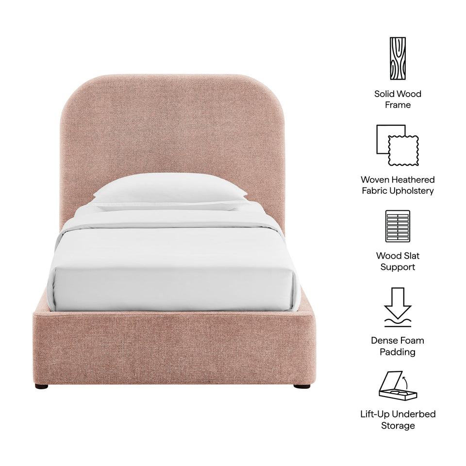 Keynote Fabric Upholstered Storage Platform Bed Frame by Modway