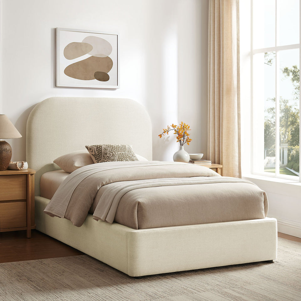 Keynote Fabric Upholstered Storage Platform Bed Frame by Modway