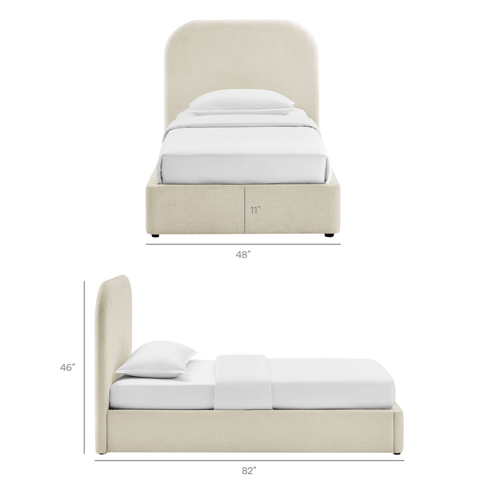 Keynote Fabric Upholstered Storage Platform Bed Frame by Modway