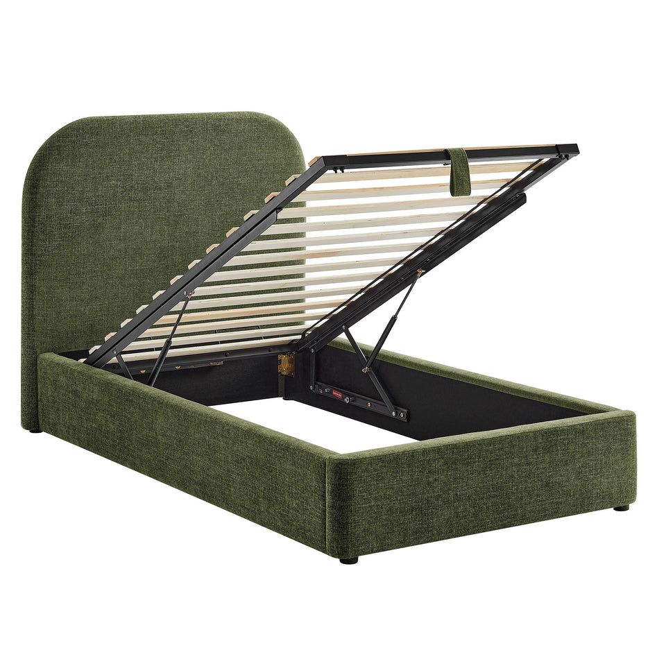 Keynote Fabric Upholstered Storage Platform Bed Frame by Modway