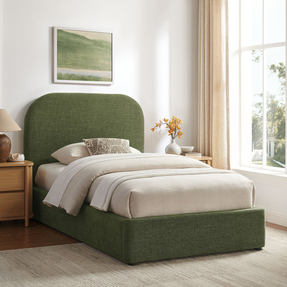Keynote Fabric Upholstered Storage Platform Bed Frame by Modway