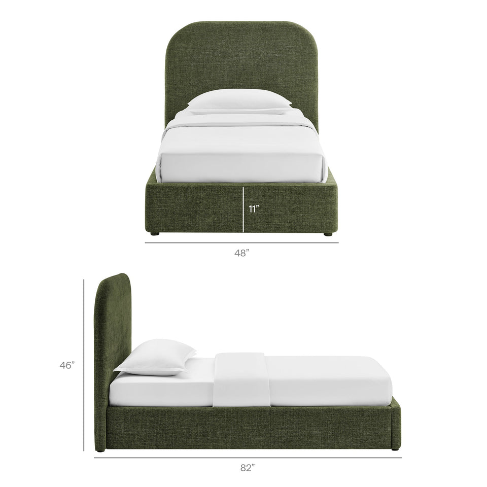 Keynote Fabric Upholstered Storage Platform Bed Frame by Modway