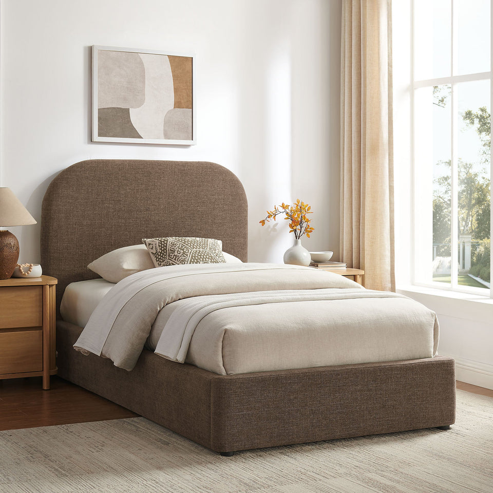 Keynote Fabric Upholstered Storage Platform Bed Frame by Modway