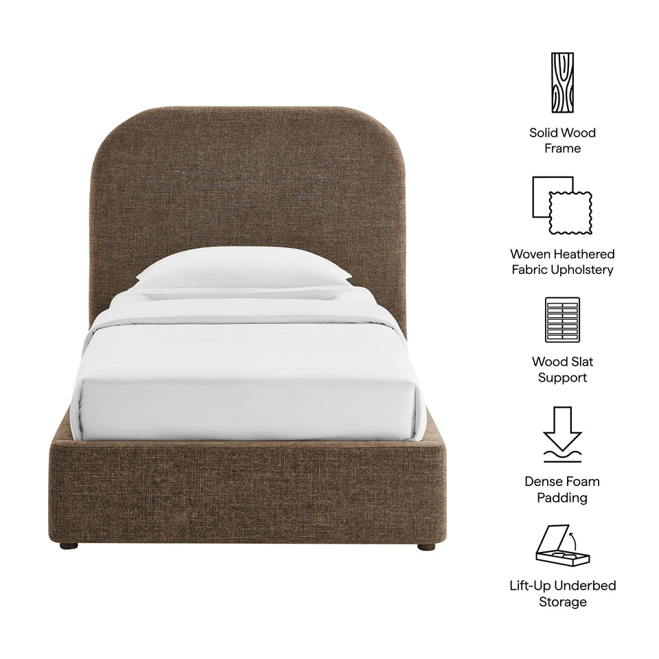 Keynote Fabric Upholstered Storage Platform Bed Frame by Modway