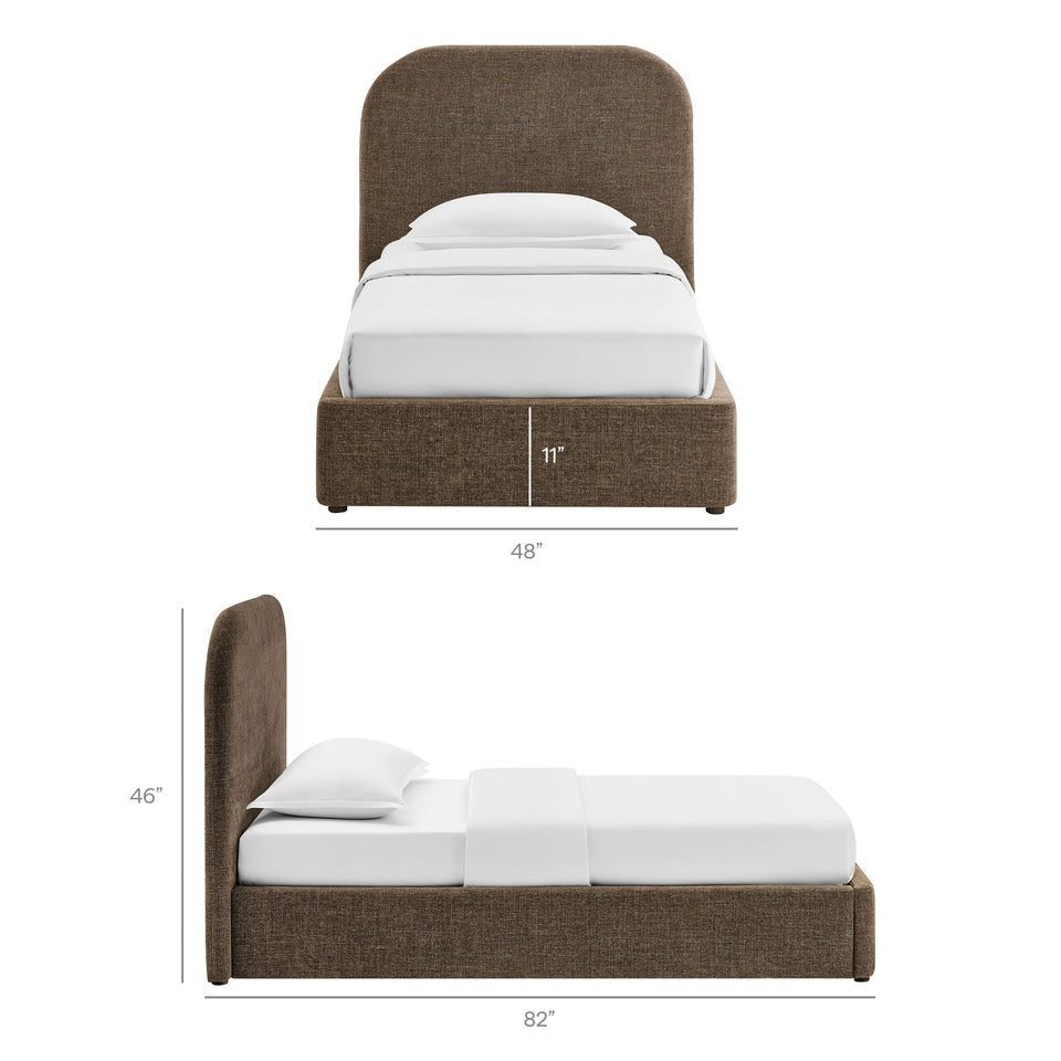 Keynote Fabric Upholstered Storage Platform Bed Frame by Modway