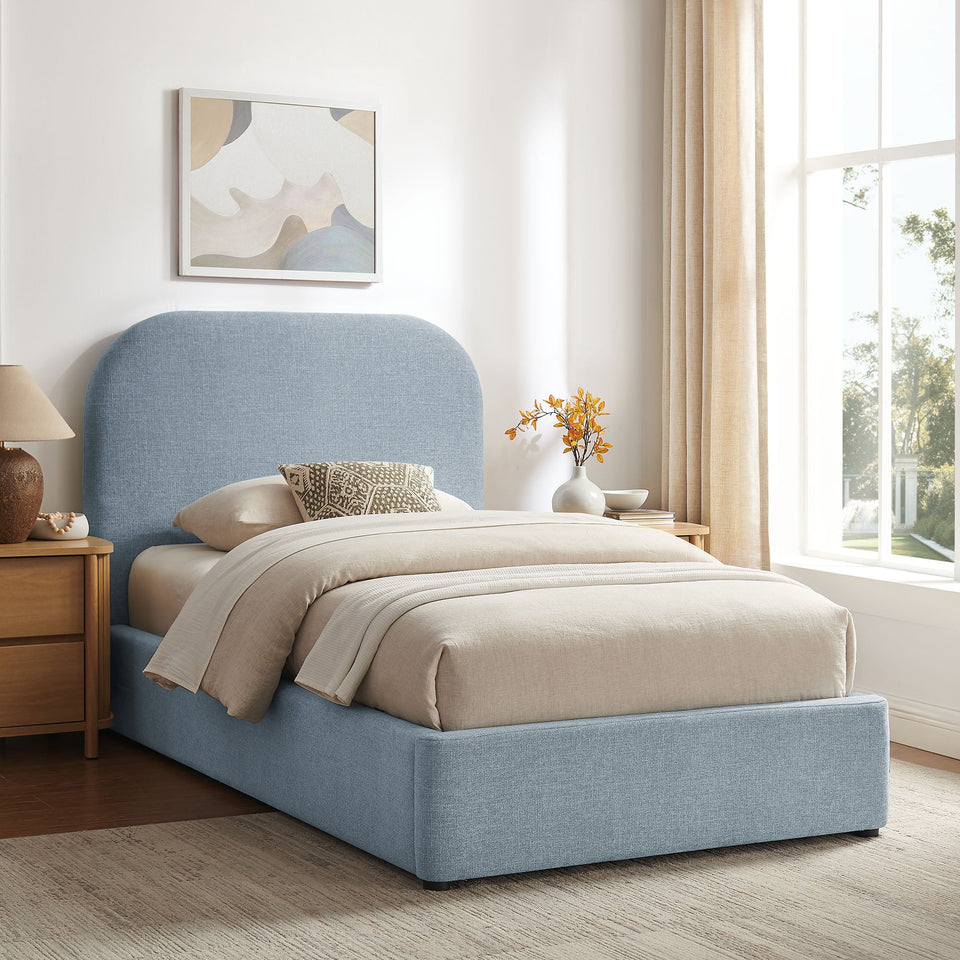 Keynote Fabric Upholstered Storage Platform Bed Frame by Modway