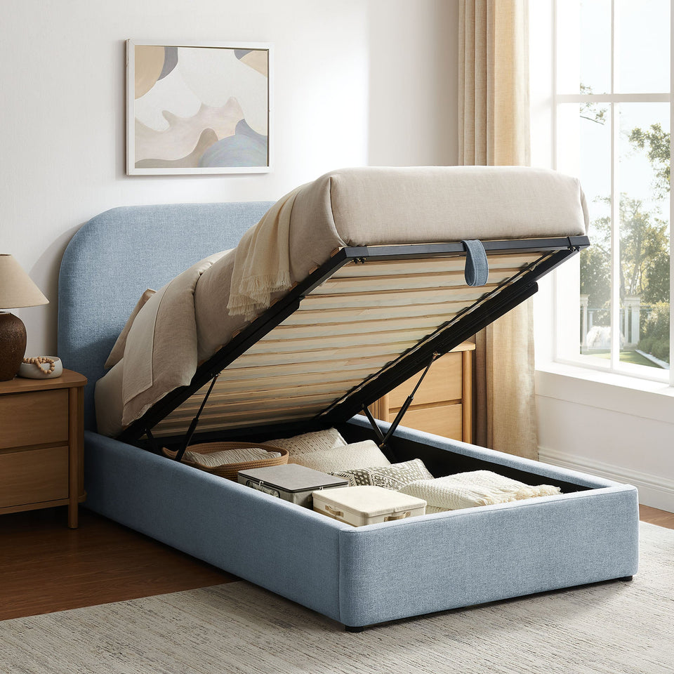 Keynote Fabric Upholstered Storage Platform Bed Frame by Modway