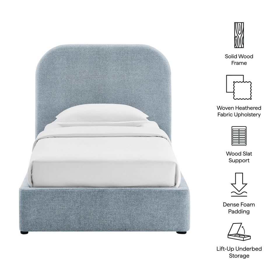 Keynote Fabric Upholstered Storage Platform Bed Frame by Modway