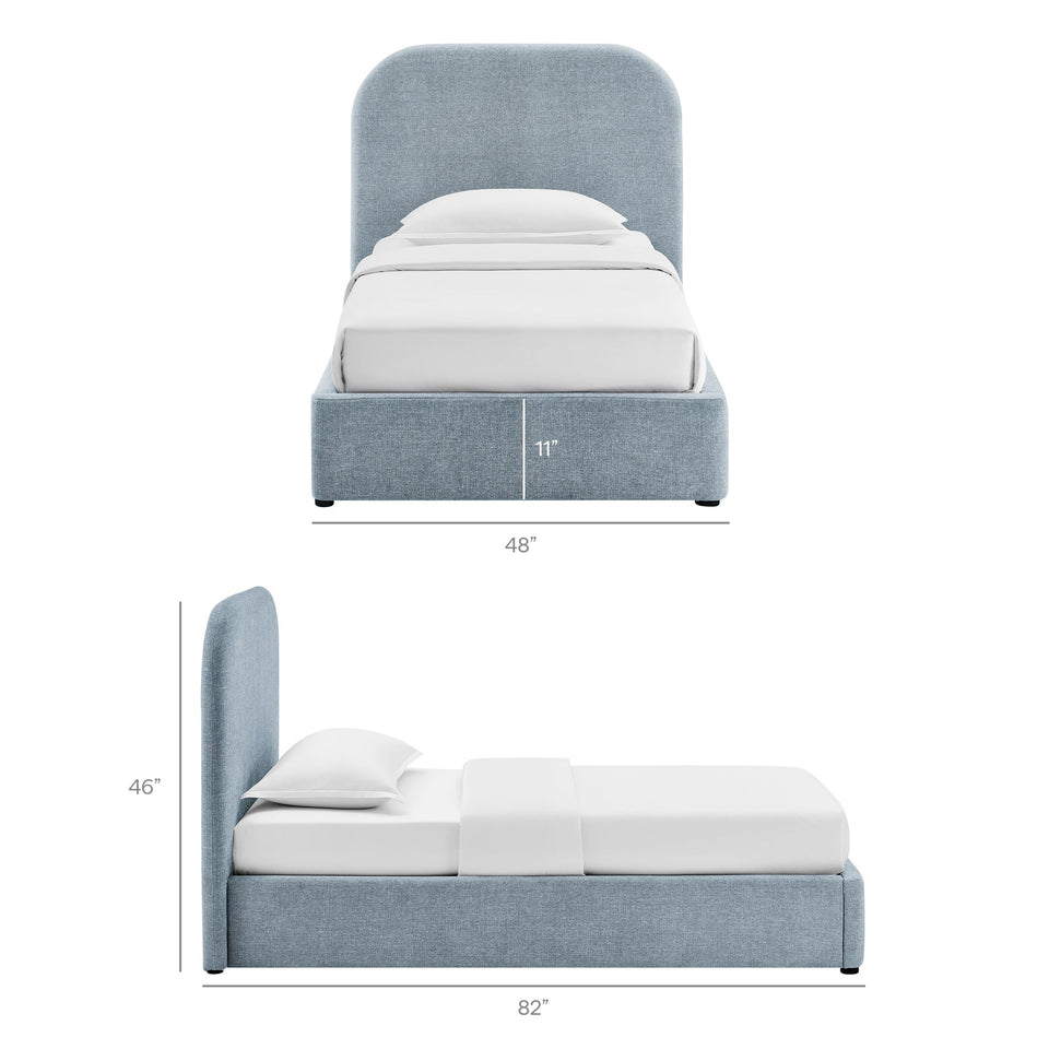 Keynote Fabric Upholstered Storage Platform Bed Frame by Modway