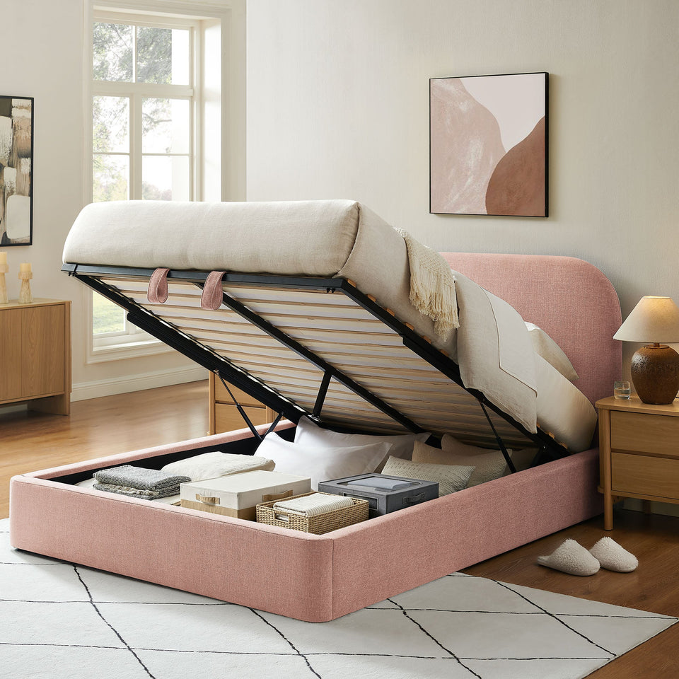 Keynote Fabric Upholstered Storage Platform Bed Frame by Modway