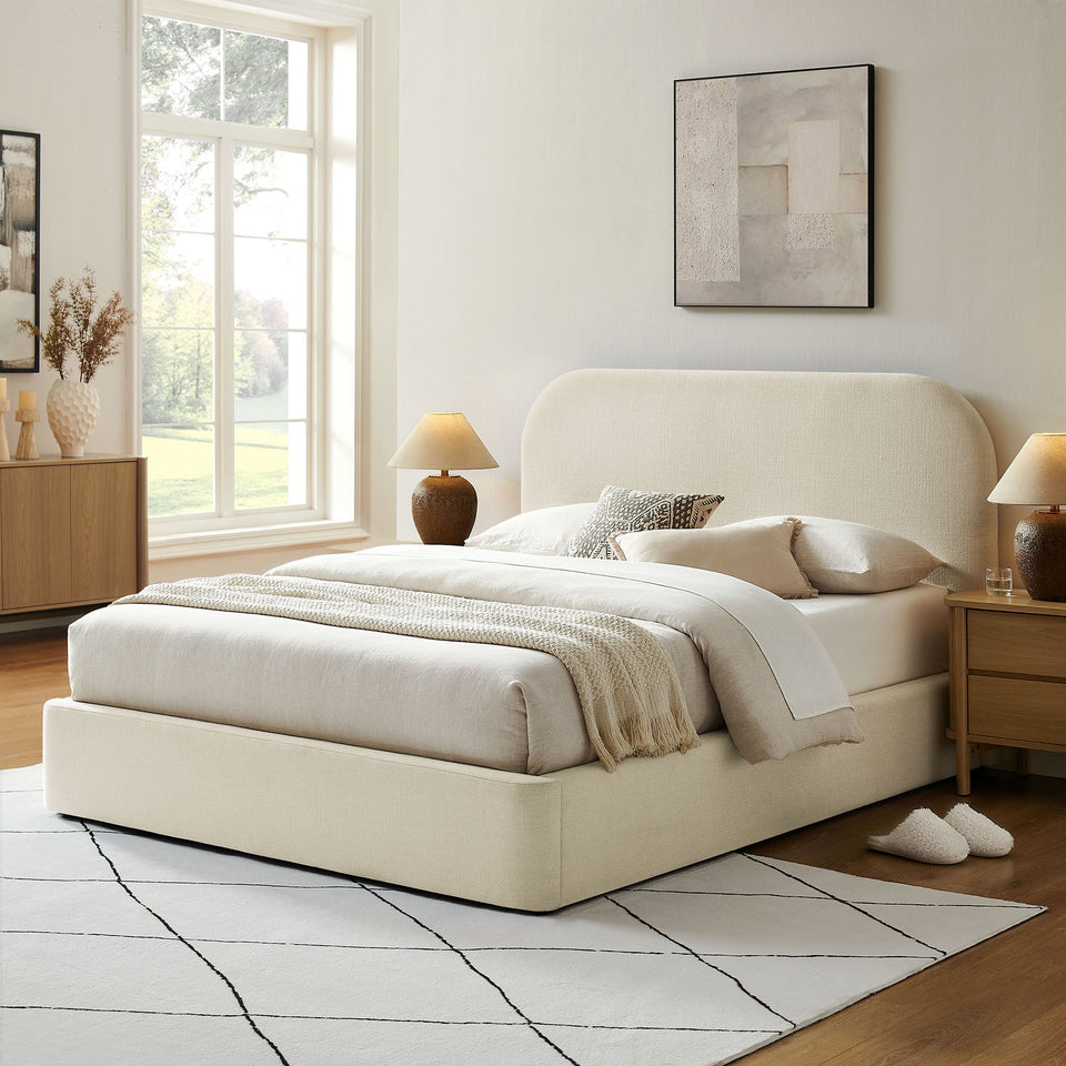 Keynote Fabric Upholstered Storage Platform Bed Frame by Modway