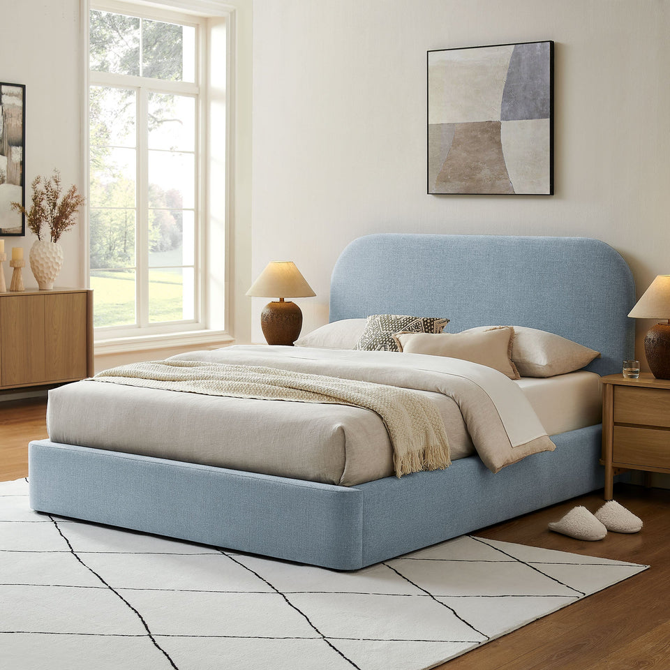 Keynote Fabric Upholstered Storage Platform Bed Frame by Modway