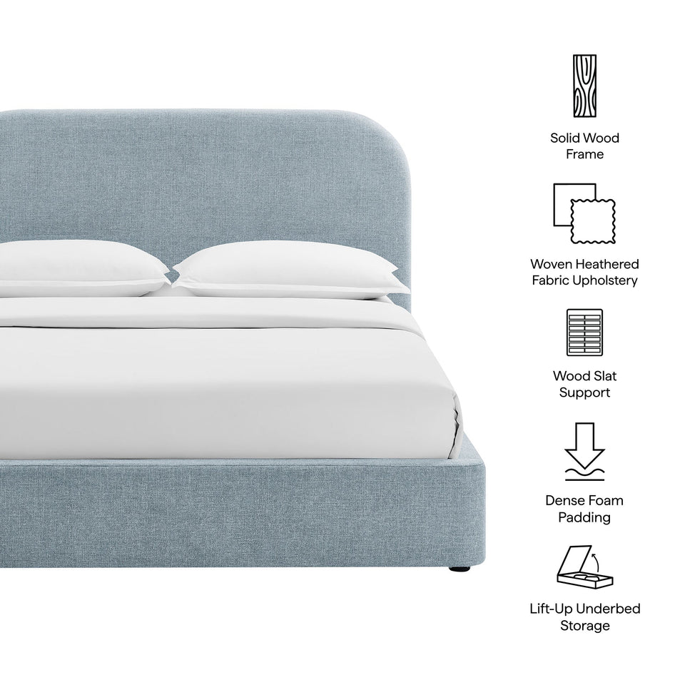 Keynote Fabric Upholstered Storage Platform Bed Frame by Modway