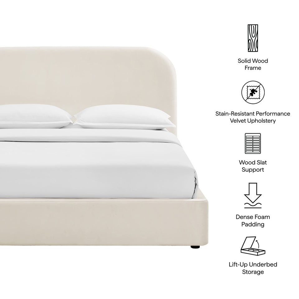 Keynote Performance Velvet Storage Platform Bed Frame by Modway