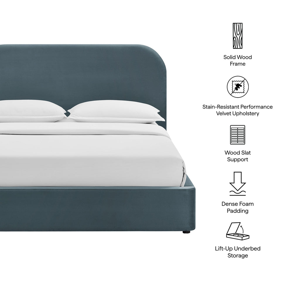 Keynote Performance Velvet Storage Platform Bed Frame by Modway